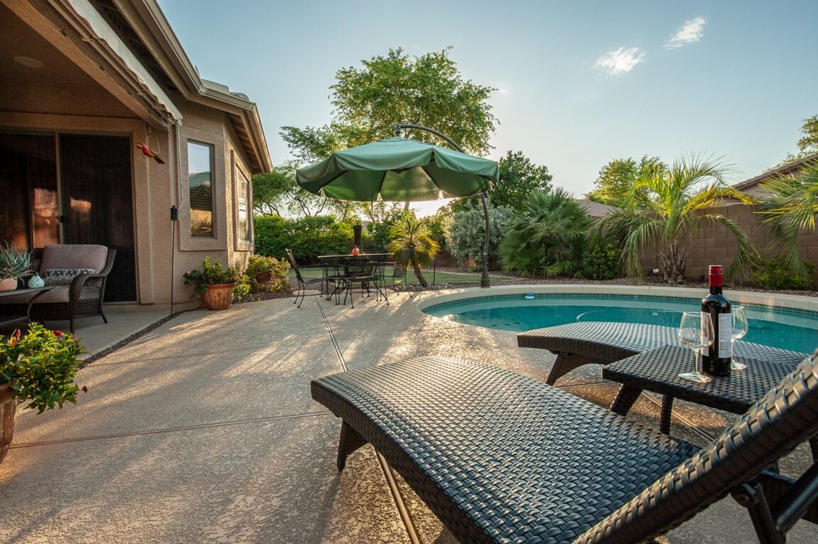 backyard and trees — Casa Kit, Gilbert AZ