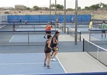 Playing pickleball at Gilbert Regional Park — Casa Kit, Gilbert AZ